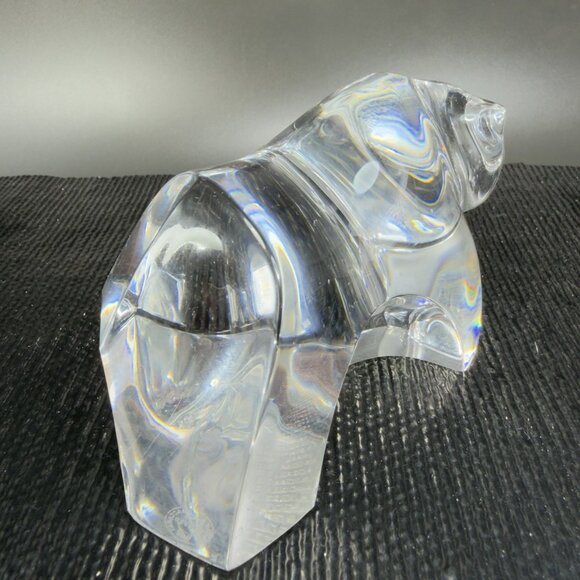 BACCARAT Clear Heave Crystal Figurine Grizzly Bear Made In France Paperweight - Picture 15 of 15
